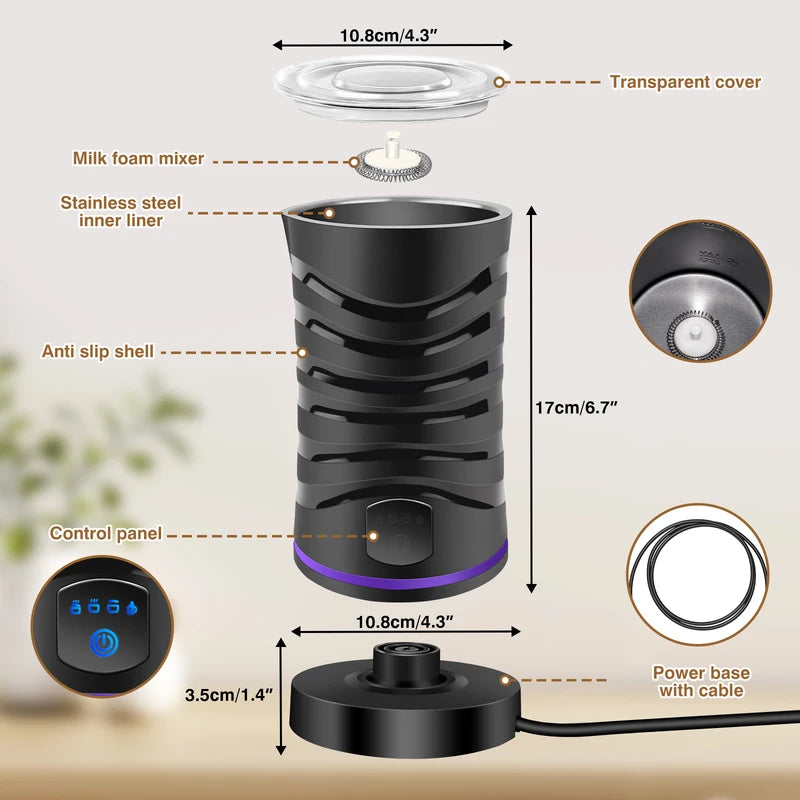 Slatebright Velvet Hot Chocolate Maker & 4-in-1 Milk Frother