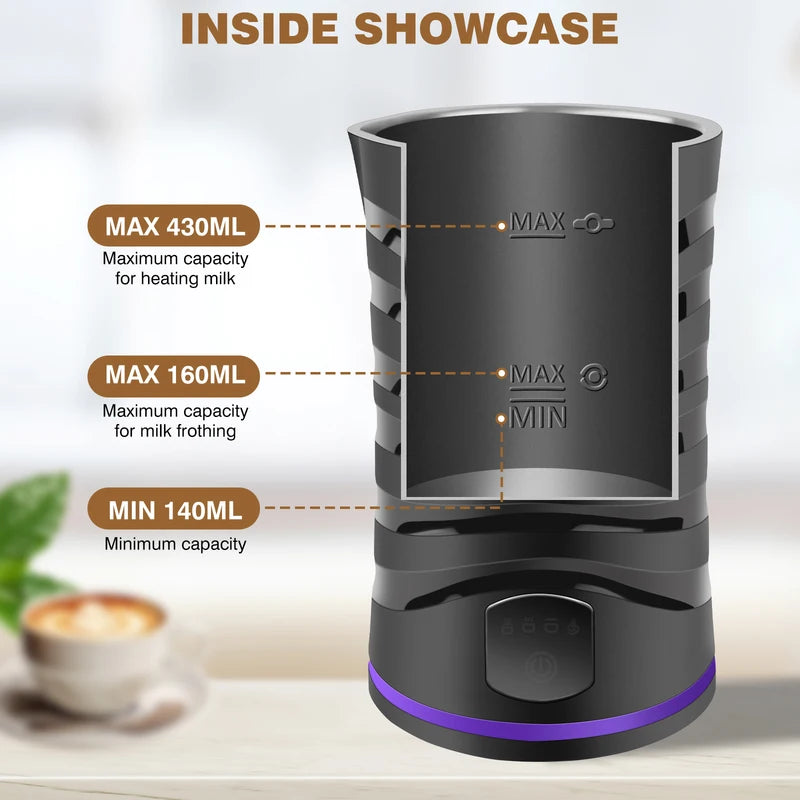 Slatebright Velvet Hot Chocolate Maker & 4-in-1 Milk Frother